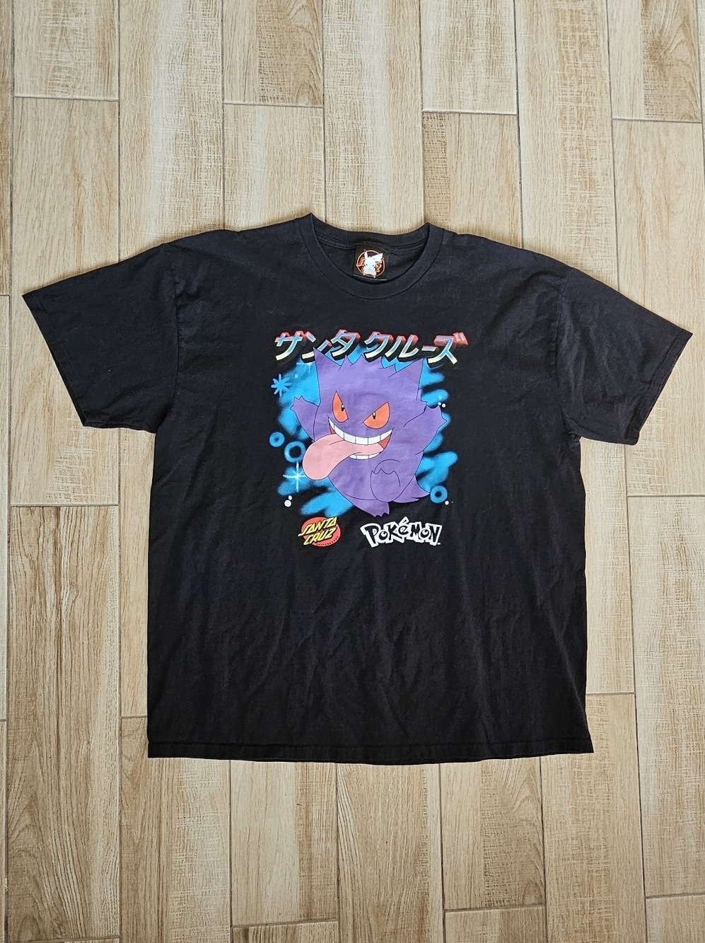 Santa Cruz x Pokemon Gengar T-Shirt Black XXL Limited Edition 2023 Collab
